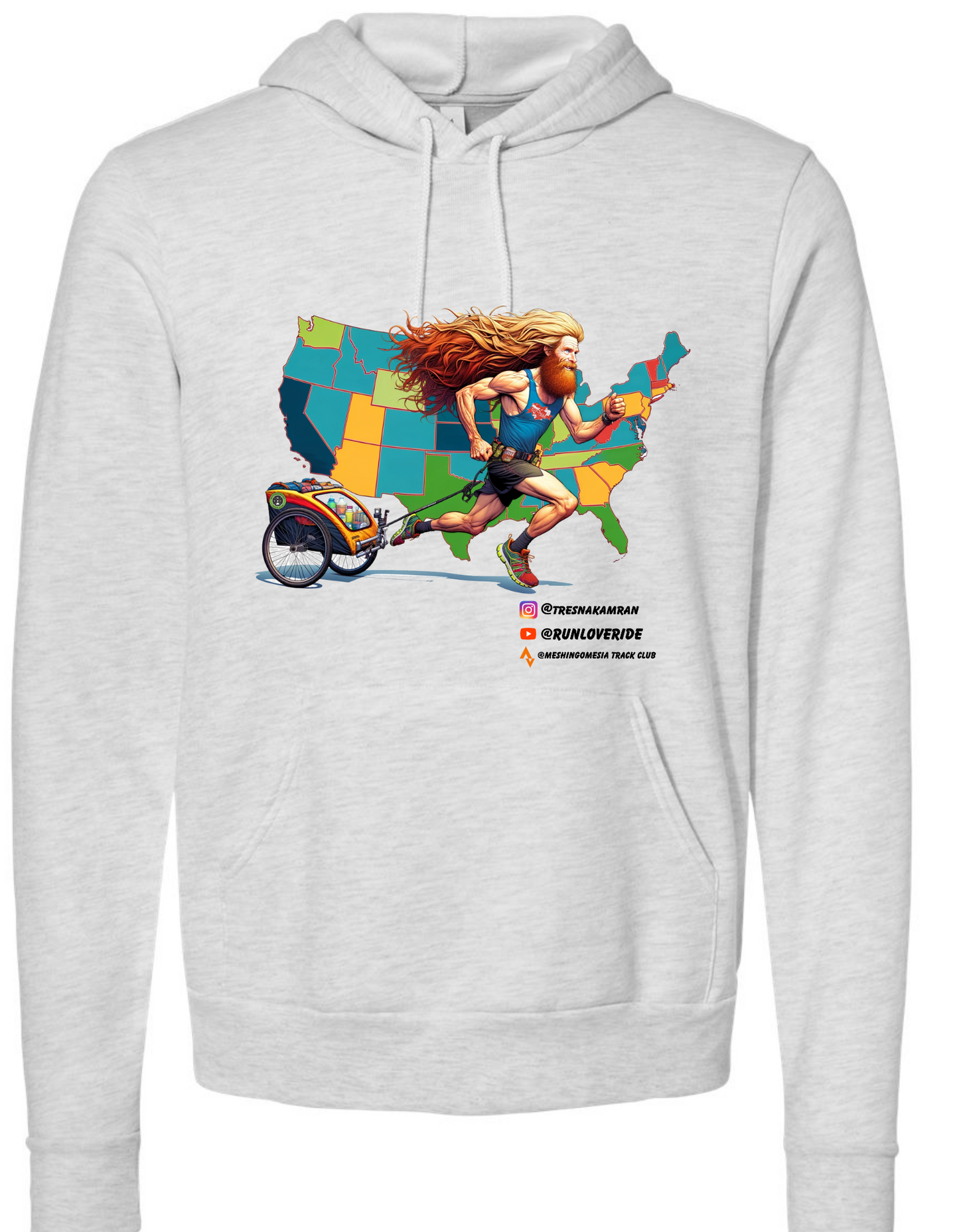 Literally running AROUND the United States Hoodie